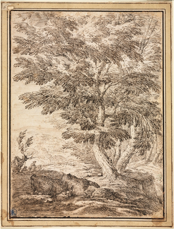 Landscape with Clump of Trees by  - Classic Painting canvas print