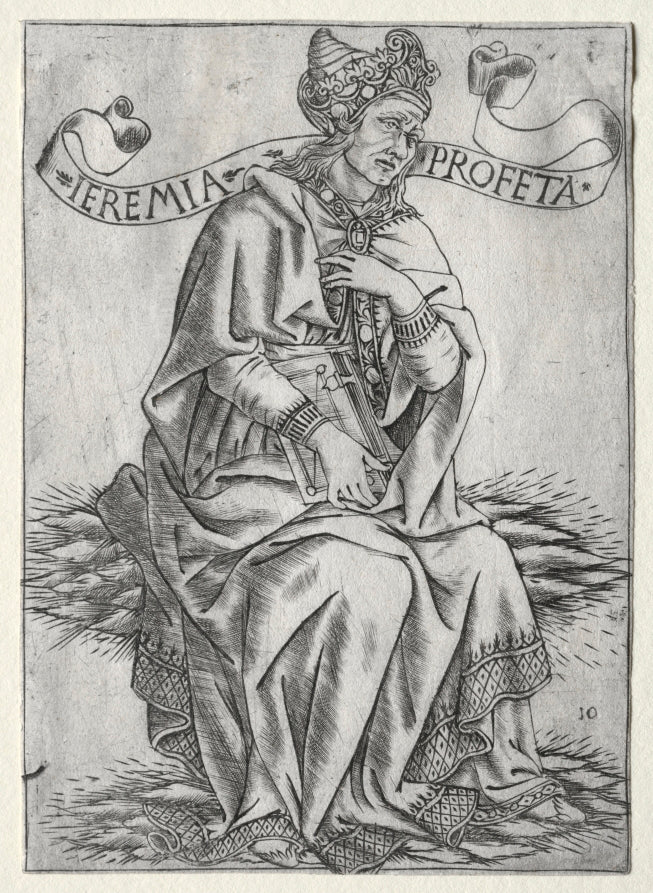 The Prophets  Jeremiah by Baccio Baldini (Italian, c. 1436–1487) - Classic Art canvas print