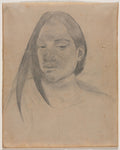 Head of a Tahitian Woman by Paul Gauguin (French, 1848–1903) - Post-Impressionist canvas print