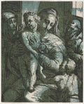 Virgin and Child with St. John, St. Catherine of Siena and Saint Francis by Andrea Andreani (Italian, about 1558–1610) - Classic Painting canvas print