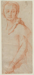Half-Length Figure Study of a Woman by Ludovico Cardi Cigoli (Italian, 1559–1613) - Classic Art canvas print