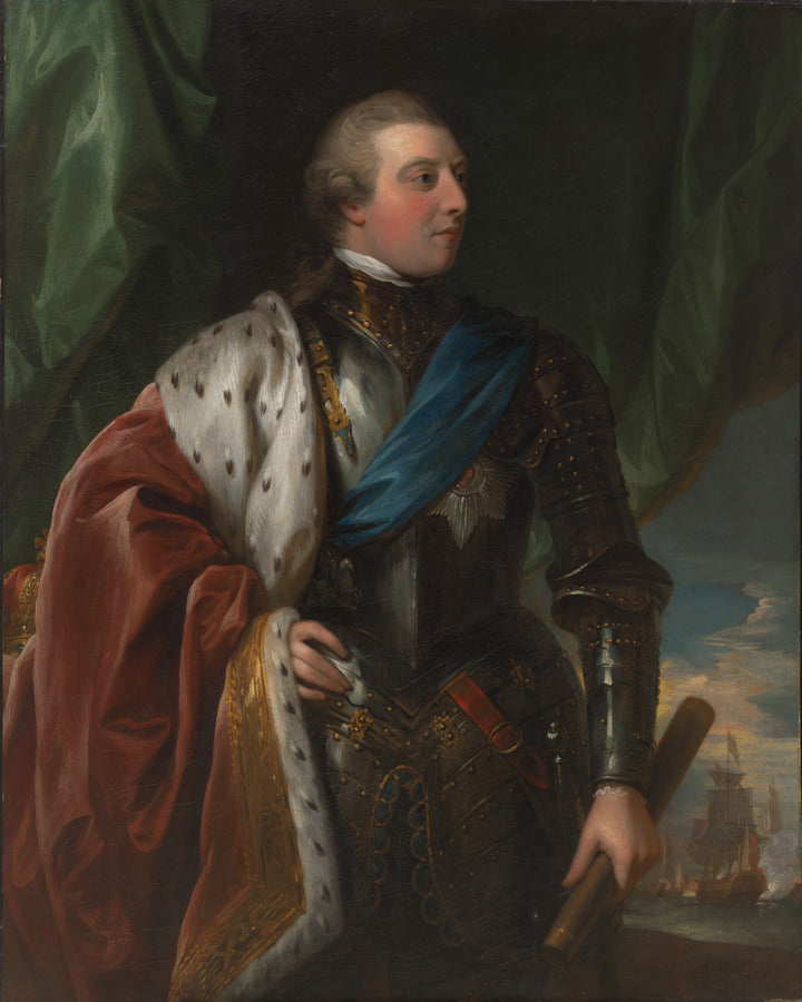George III by Benjamin West (American, born The Thirteen Colonies, 1738–1820) - Classic Art canvas print