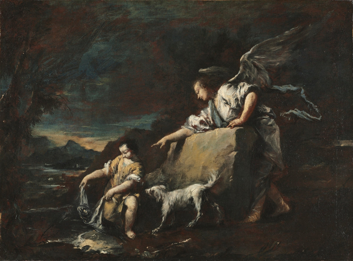 Tobias and the Angel by Francesco Guardi (Italian, 1712–1793) - Classic Art canvas print