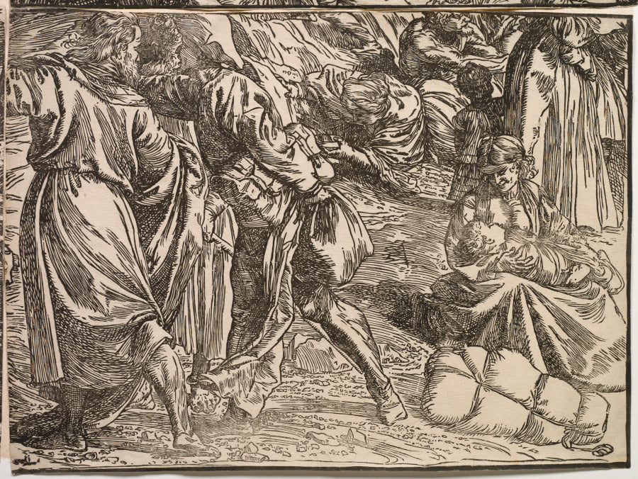 The Submersion of Pharaoh's Army in the Red Sea by Titian (Italian, c. 1488–1576) - Classic Painting canvas print