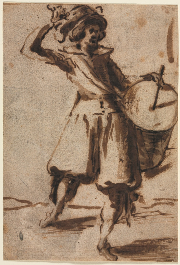 The Drummer by Jacques Callot (French, 1592–1635) - Classic Painting canvas print