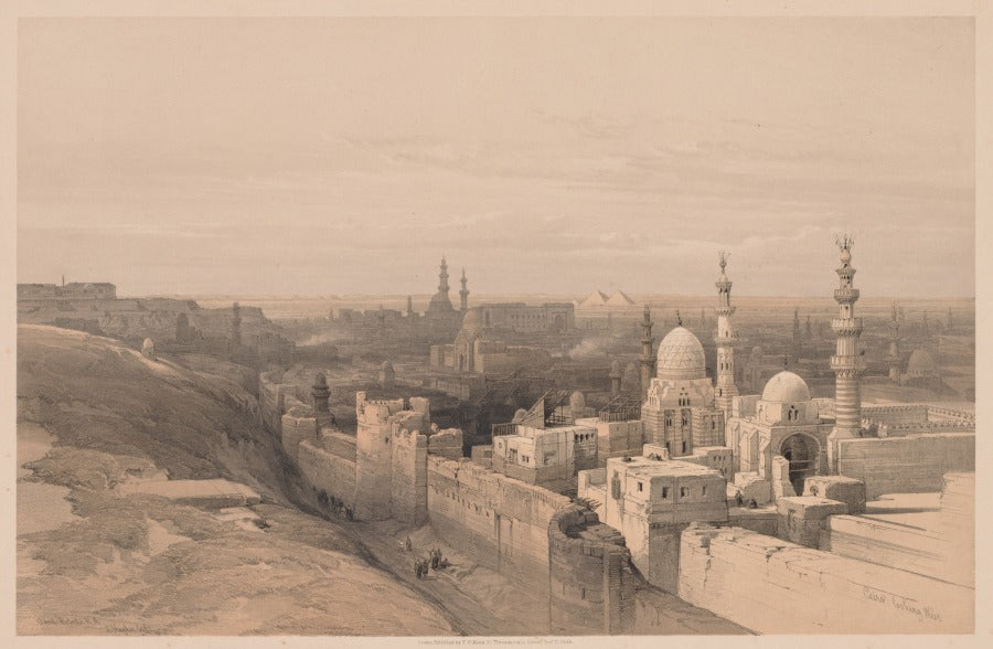 Egypt and Nubia, Volume III, No. 26, Cairo, Looking West by Louis Haghe (British, 1806–1885) - Classic Art canvas print