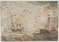 Ships at Sea by Ludolf Backhuysen (Dutch, 1631–1708) - Classic Painting canvas print