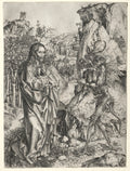 The Temptation of Christ by Master L Cz (German) - Classic Painting canvas print