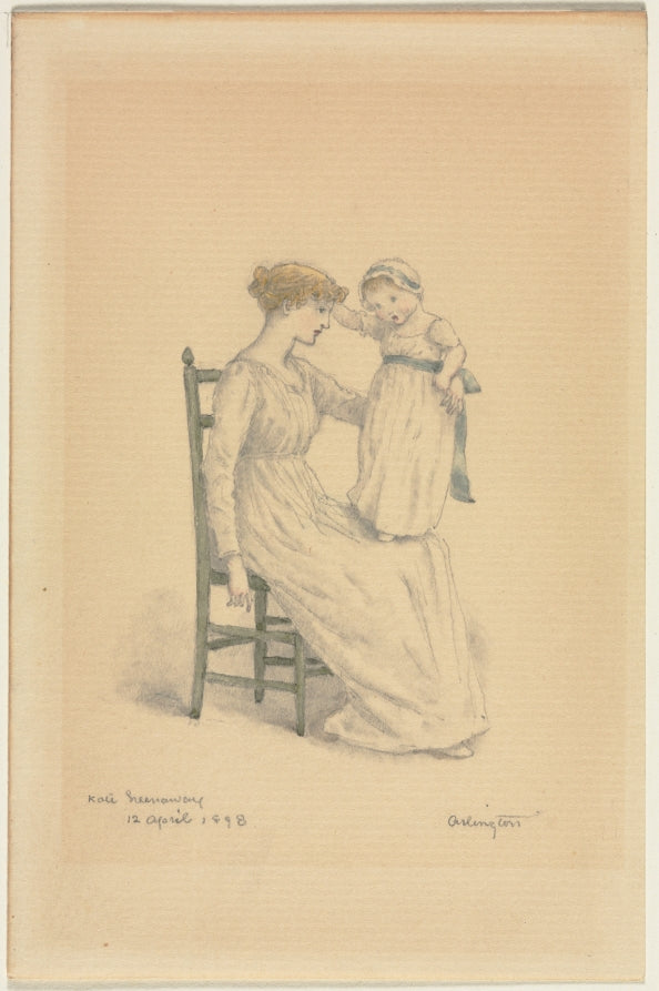 Mother and Child by Kate Greenaway (British, 1846–1901) - Classic Painting canvas print