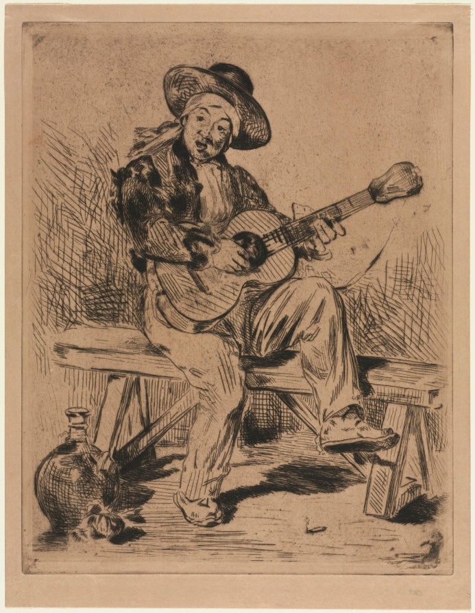 The Guitarist by Édouard Manet (French, 1832–1883) - Classic Painting canvas print
