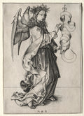 The Angel of the Annunciation by Martin Schongauer (German, c. 1450–1491) - Classic Art canvas print