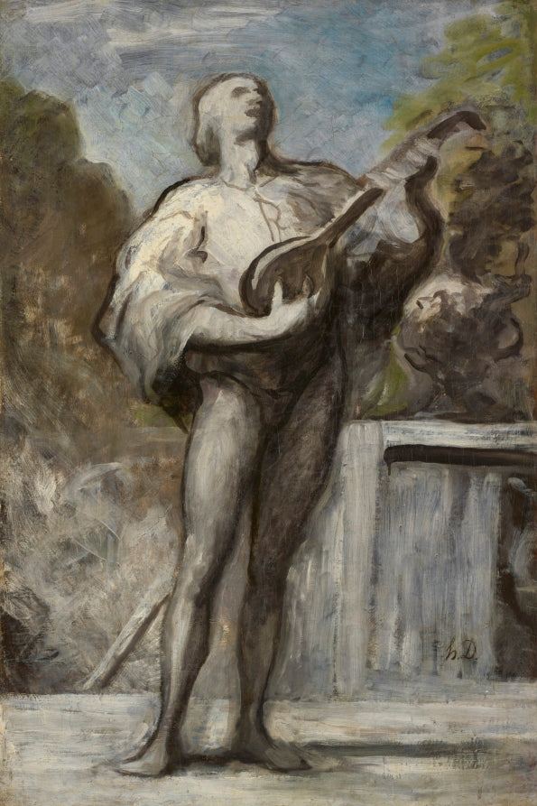 The Troubadour by Honoré Daumier (French, 1808–1879) - Realist canvas print
