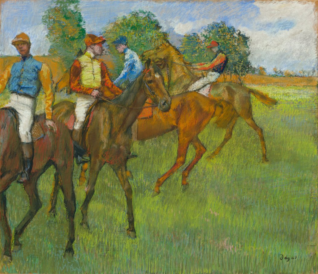 Before the Race by Edgar Degas (French, 1834–1917) - Impressionist canvas print