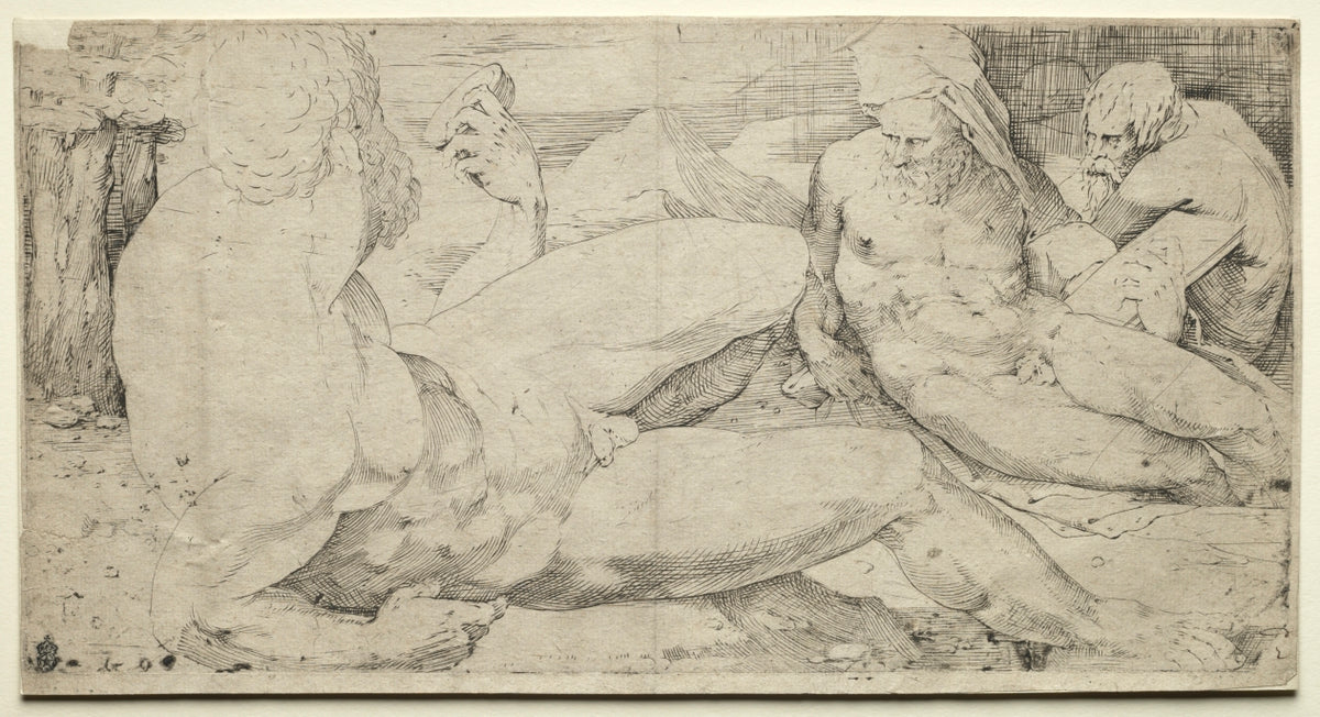 Three Male Nudes by Domenico Beccafumi (Italian, 1486–1551) - Classic Painting canvas print