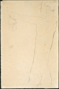 Nude Man with Raised Arms recto by Egon Schiele (Austrian, 1890–1918) - Classic Painting canvas print