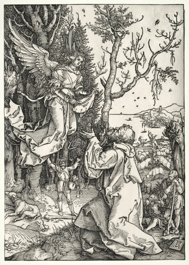 Joachim and the Angel by Albrecht Dürer (German, 1471–1528) - Classic Painting canvas print