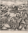 The Storming of Nantes by Hans Burgkmair (German, 1473–1531) - Classic Painting canvas print