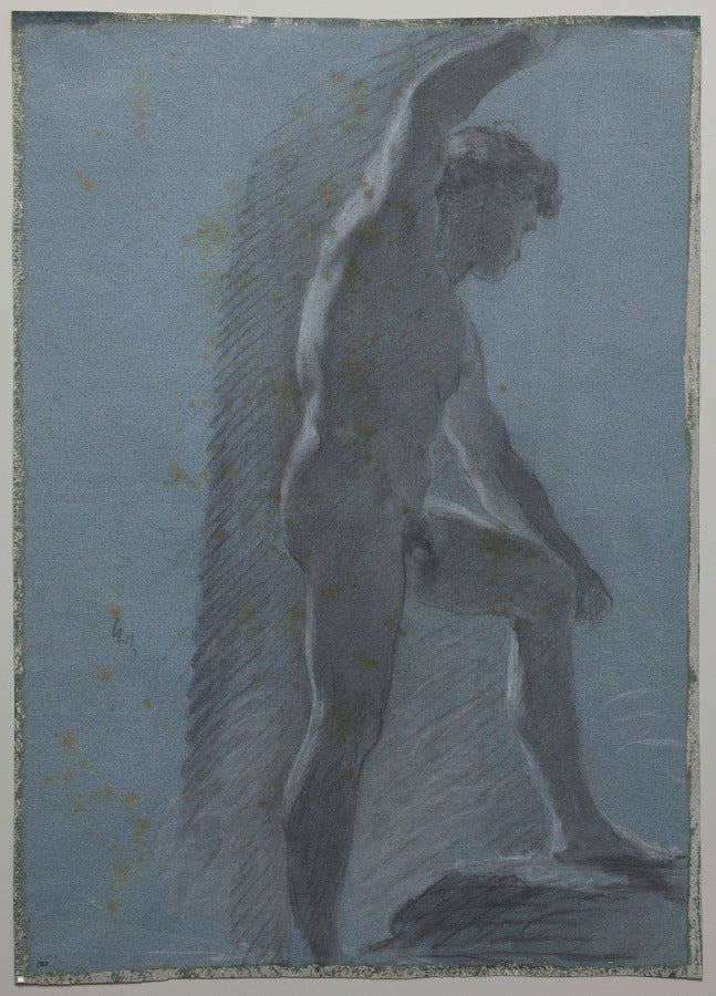 Study of a Male Nude verso by Pierre-Paul Prud'hon (French, 1758–1823) - Classic Art canvas print