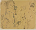 Studies of Female Nudes by Henri Fantin-Latour (French, 1836–1904) - Classic Painting canvas print