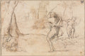 Romulus and Remus Found by Faustulus recto by Romanino (Italian, 1484/87–1562) - Classic Painting canvas print