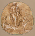 Virgin and Child with St. Catherine of Alexandria and Saint Anne by Battista Franco (Italian, c. 1510–1561) - Classic Art canvas print