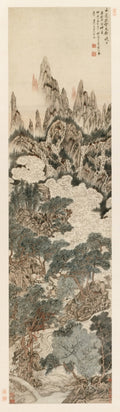 Morning Sun over Heavenly Citadel Peak by Ding Yunpeng (Chinese, 1547-c. 1628) - Classic Art canvas print