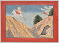Brahma Hides the Cowherds and the Calves in the Cave, page from a  Bhagavata Purana by  - Classic Art canvas print
