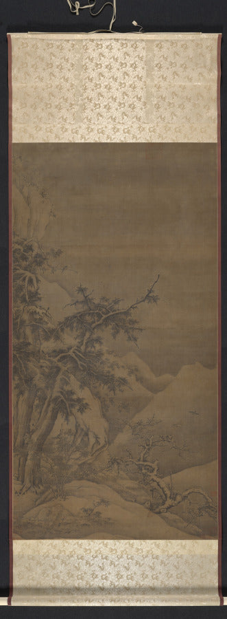 Birds in a Grove in a Mountainous Winter Landscape by Gao Tao (Chinese, 1100s) - Classic Art canvas print