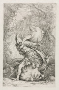 Jason and the Dragon by Salvator Rosa (Italian, 1615–1673) - Classic Painting canvas print