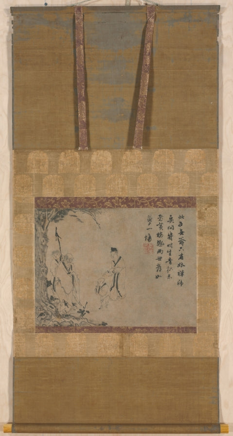 The Second Coming of the Fifth Patriarch by Yintuoluo (Chinese, c. 1285-c. 1355) - Classic Art canvas print