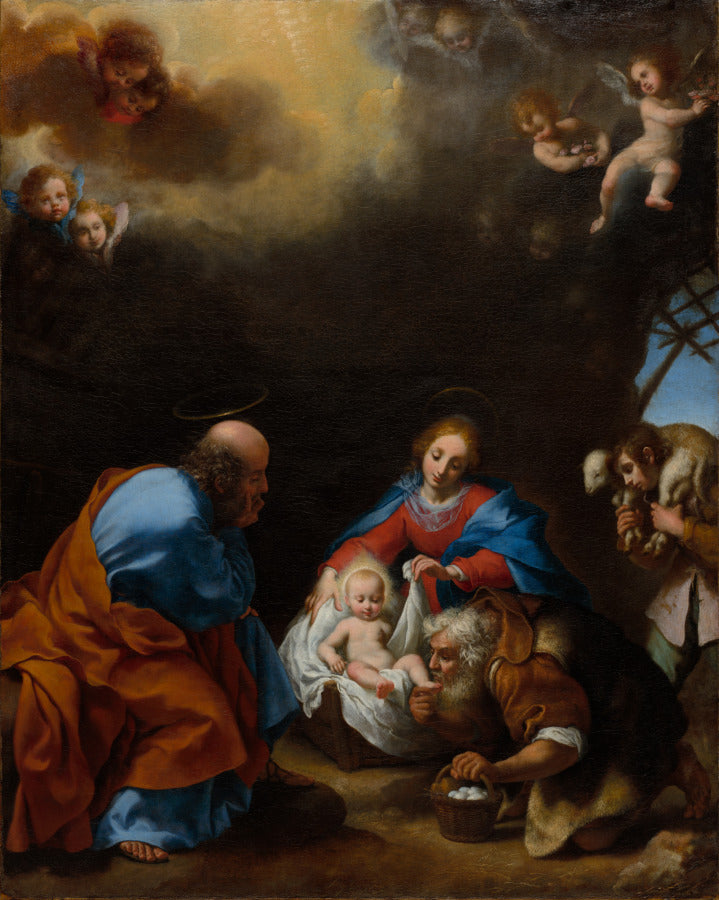 Adoration of the Shepherds by Carlo Dolci (Italian, 1616–1687) - Classic Art canvas print