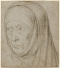 Head of an Old Woman by Hans Holbein (German, c. 1465–1524) - Classic Painting canvas print