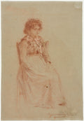Peasant Woman by Friedrich Gauermann (Austrian, 1807–1862) - Classic Painting canvas print