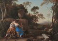 The Kiss of Peace and Justice by Laurent de La Hyre (French, 1606–1656) - Classic Art canvas print