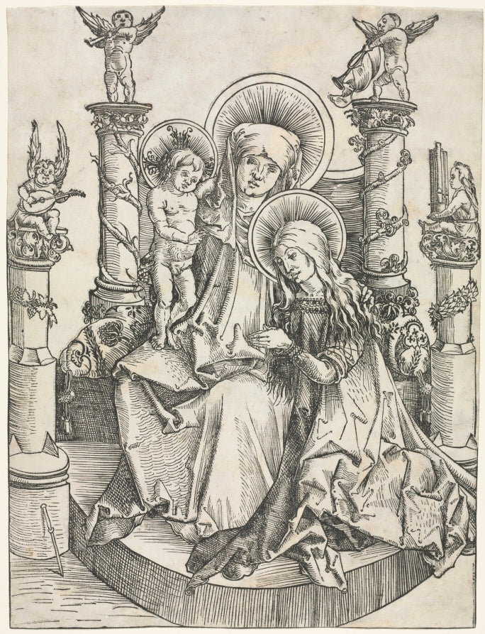 Saint Anne, the Virgin, and Christ Child by Hans Wechtlin (German, 1480/85–after 1526) - Classic Painting canvas print