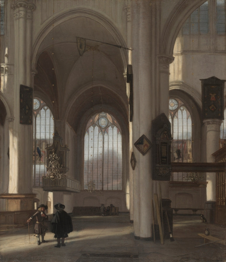 Interior of a Church by Emanuel de Witte (Dutch, c. 1617–1692) - Classic Art canvas print