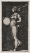 Allegorical Figure Holding a Sphere by Giorgio Ghisi (Italian, 1520–1582) - Classic Painting canvas print