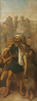 Egyptian Family Sketch for The Battle of the Pyramids by Antoine-Jean Gros (French, 1771–1835) - Classic Art canvas print