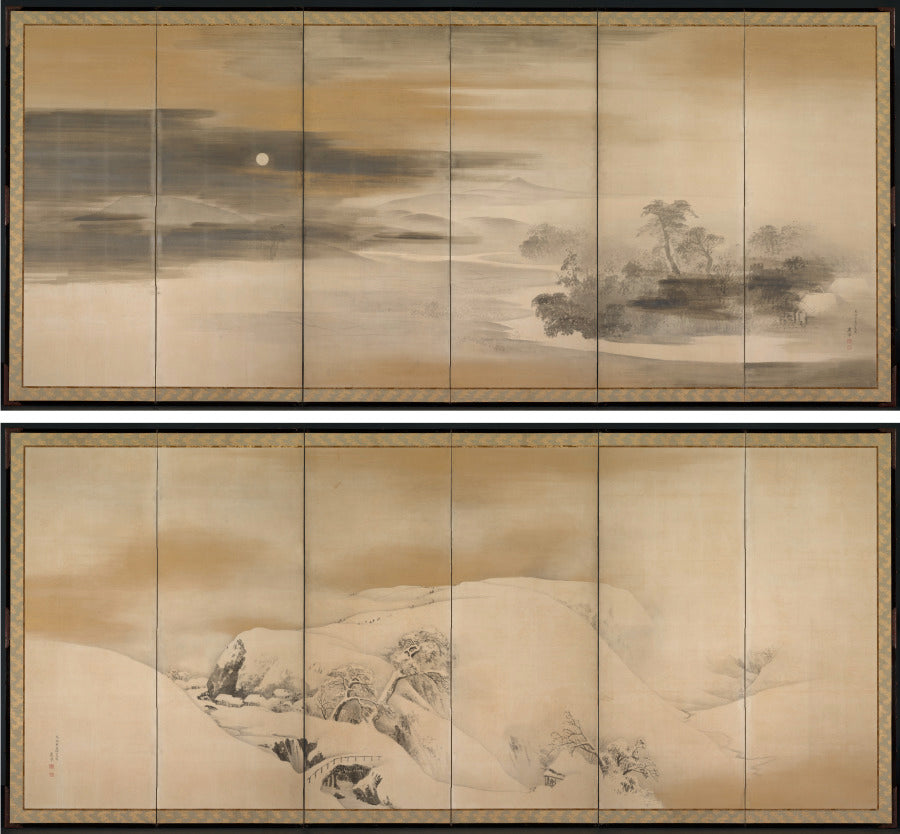Summer Night Winter Day by Maruyama Ōkyo (Japanese, 1733–1795) - Classic Art canvas print