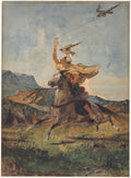 The Falconer by Eugène Fromentin (French, 1820–1876) - Classic Painting canvas print