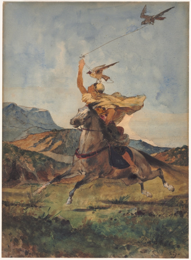 The Falconer by Eugène Fromentin (French, 1820–1876) - Classic Painting canvas print
