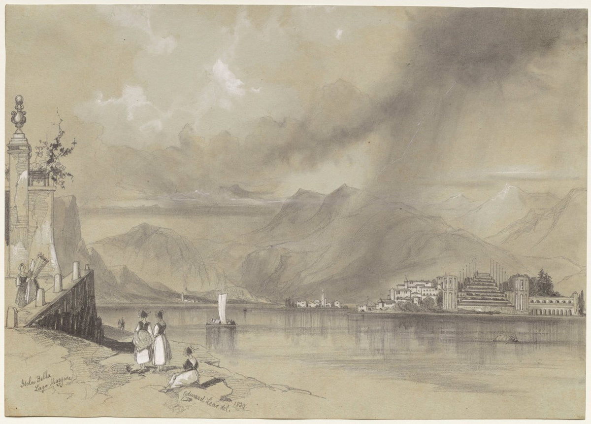 Isola Bella, Lago Maggiore by Edward Lear (British, 1812–1888) - Classic Painting canvas print