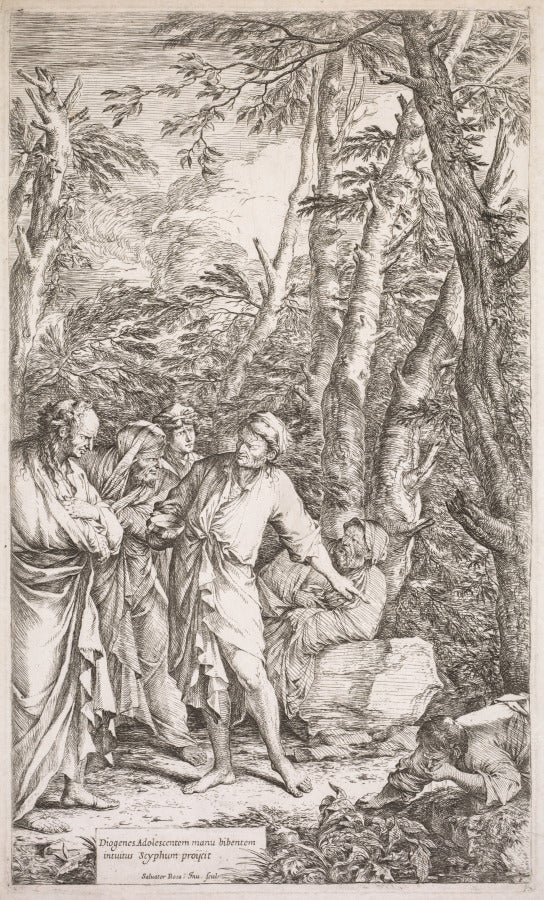 Diogenes and His Cup by Salvator Rosa (Italian, 1615–1673) - Classic Painting canvas print