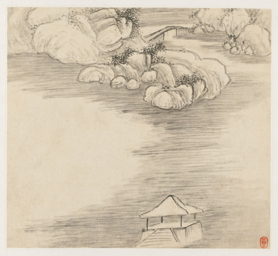 Album of Landscapes Leaf 3 by Wang Gai (Chinese, active c. 1677–1705) - Classic Art canvas print
