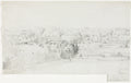 View of the Villa Borghese and its Orangerie from the Villa Medici by Frederic Bourgeois de Mercey (French, 1805–1860) - Classic Art canvas print