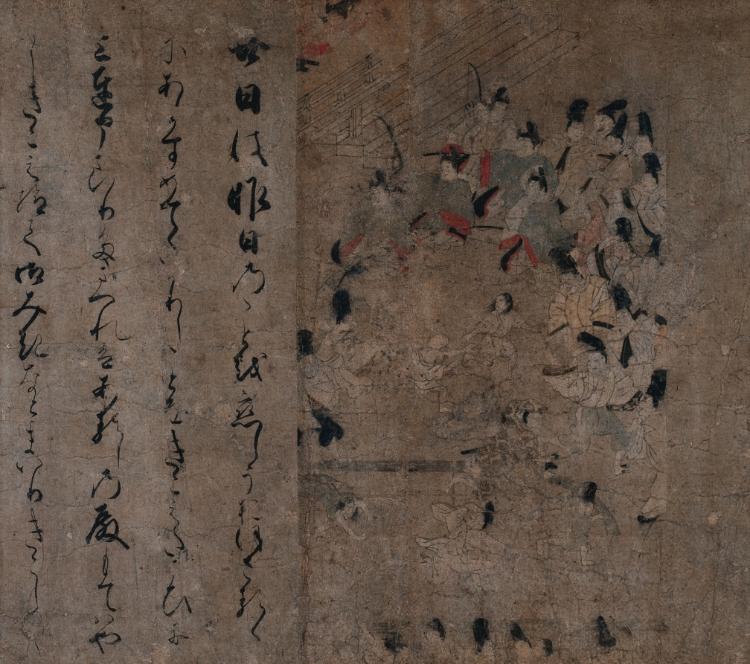 The Emperor's Attendance at the Horse Race Episode from the Tale of Eiga Eiga Monogatari by  - Classic Art canvas print