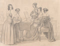 Musicale at the Prellers' by Friedrich Preller (German, 1804–1878) - Classic Painting canvas print