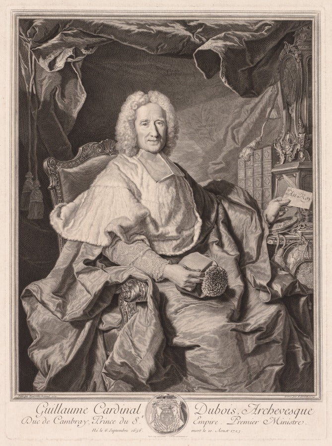 Cardinal Dubois by Pierre-Imbert Drevet (French, 1697–1739) - Classic Painting canvas print