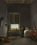 The Artist in His Room at the Villa Medici, Rome by Léon Cogniet (French, 1794–1880) - Classic Art canvas print