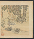 Paintings after Ancient Masters Portrait of Zhongqing in a Landscape by Chen Hongshou (Chinese, 1598/99–1652) - Classic Art canvas print
